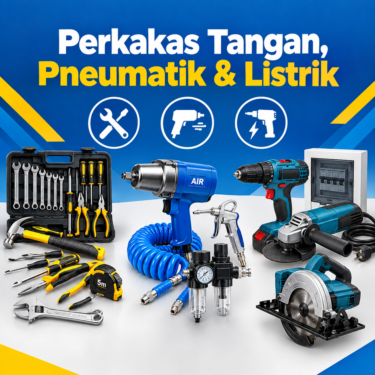 Perkakas tangan pneumatik dan listrik